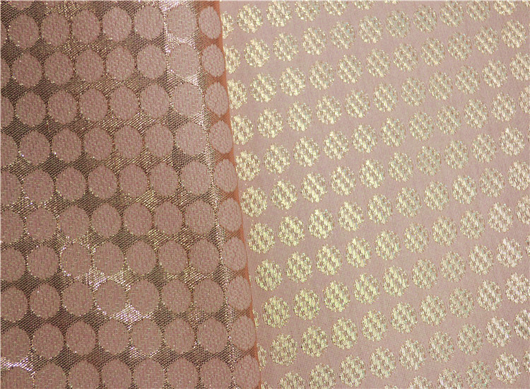 Quyến rũ điểm sóng cao cấp nhập khẩu hồng dây sáng đôi vải jacquard điểm làn sóng thời trang váy phù hợp với váy - Vải vải tự làm vải cotton giấy