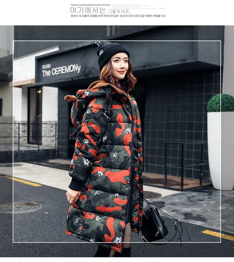 Áo khoác cotton cỡ lớn mới mùa đông Áo khoác cotton dày Hàn Quốc cộng với phân bón tăng áo khoác xuống phần cotton dài áo phao siêu nhẹ nữ dáng dài