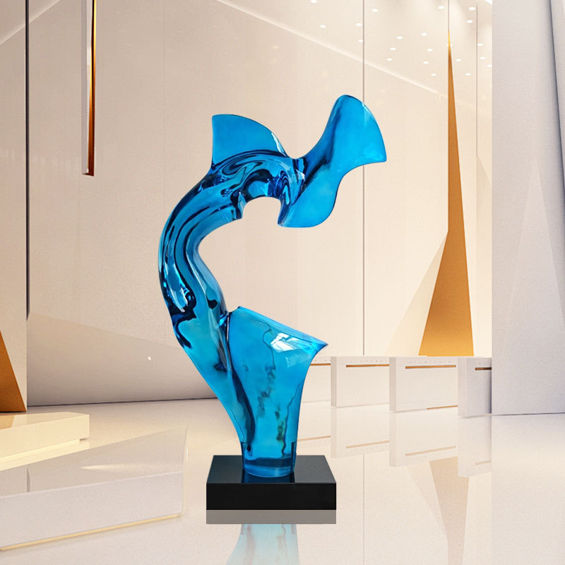 Hotel Lobby Sales Office Transparent Resin Sculpture Ornaments Model Room Entrance Living Room Tv Cabinet Art Decorations