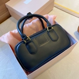 Сумка через плечо, демисезонная ретро кожаная бостонская сумка, подушка, коллекция 2023, изысканный стиль