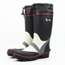 Spring and summer high tube mens comfortable nail-soled fishing shoes waterproof rain non-slip sea fishing rock fishing shoes reef shoes equipment rain shoes