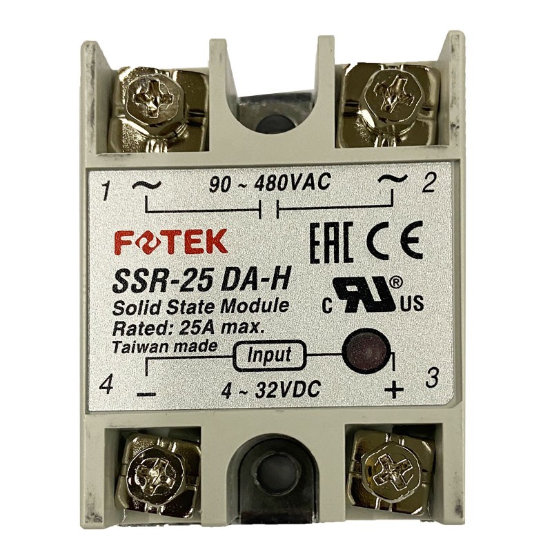 Original Taiwan Yangming FOTEK solid state relay SSR-25DA-H 25A single phase DC control AC