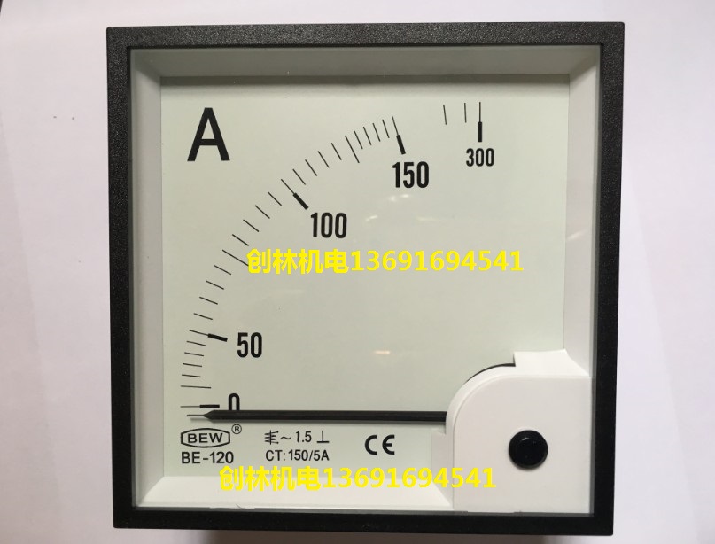 Originally Taiwan Tai Ding BEW AC current meter BE-120 150 5A cabinet current meter Dial current meter