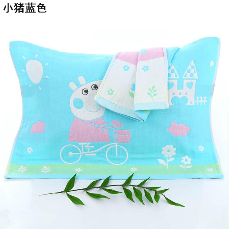 Bé bông mềm trẻ khăn phim hoạt hình và trẻ em ở trường mẫu giáo 40X60 thấm, thoáng khí bốn mùa mới một cặp váy - Khăn gối khăn bông gối