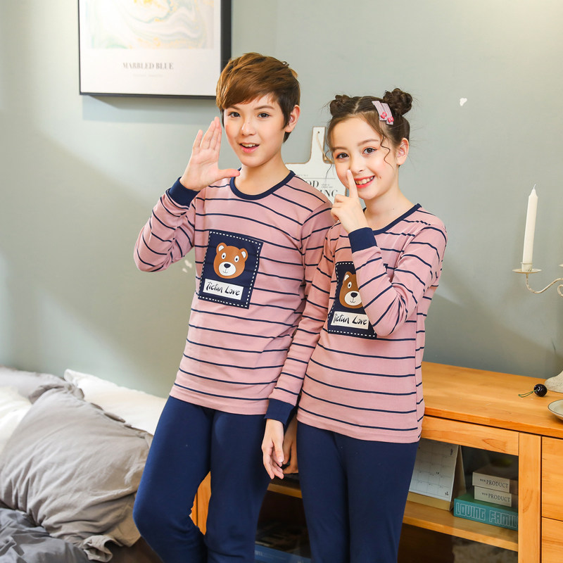 Teen autumn clothes autumn pants set Boys cotton junior high school students cotton 12 middle school children 13 girls 15 years old underwear