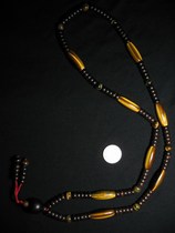 (Wangu Tang) Cat’s Eye Effect Tiger Eye Stone Dzi Beads 8 Coconut Shell Necklace 1200 Yuan