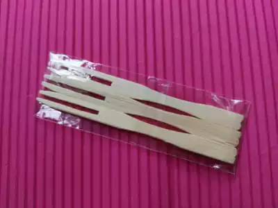Independent packaging bamboo fruit fork bamboo fork mooncake fork disposable cake fork disposable cake fork fruit fruit two teeth small fork