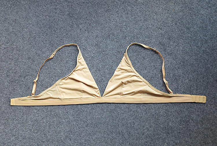 Mùa hè siêu mỏng một mảnh tam giác bikini bikini không có vòng thép đồ lót Bà làm đẹp trở lại mà không có đồ lót thép áo lót đồ lót quan lot nu