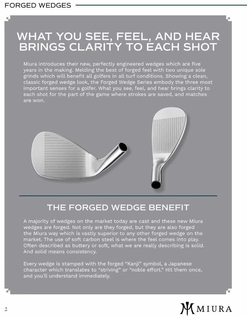 Miura гольф Клин из мягкого железа, кованый, для контроля стружки и песка. угол Rod Golf мужской кий 