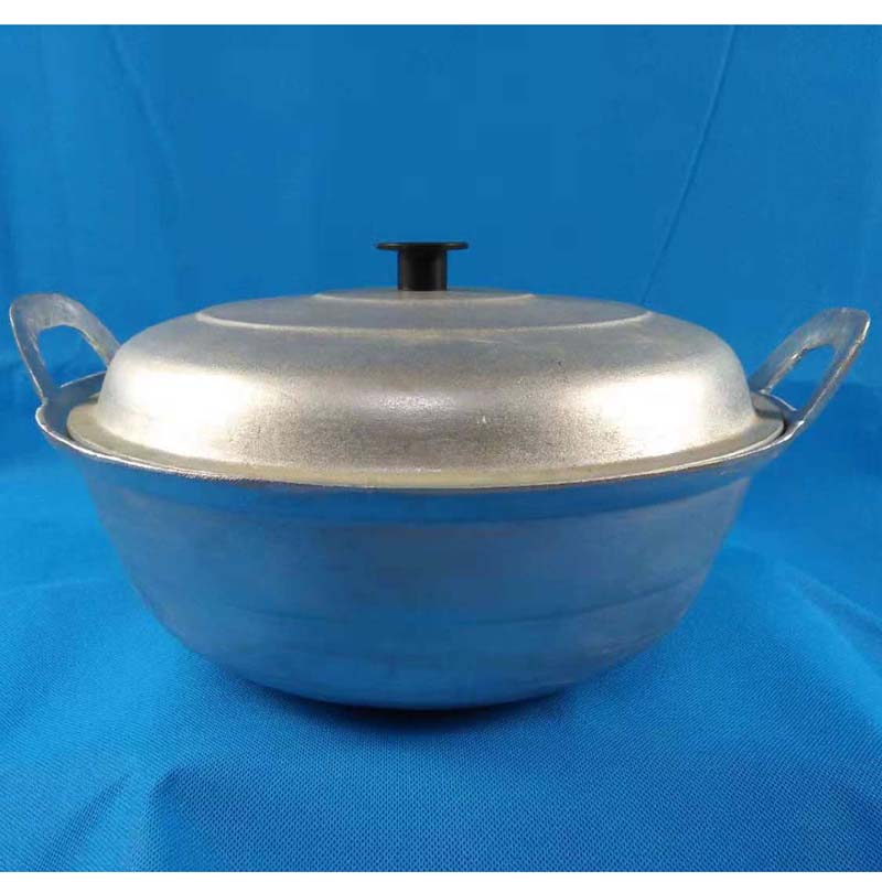 Steam boiler Cooking Noodle Pan Milk Pan Double Ear Aluminum Pan Old Aluminum Pan Flat Bottom Boiler Round Bottom Pan Cook Rice Pan