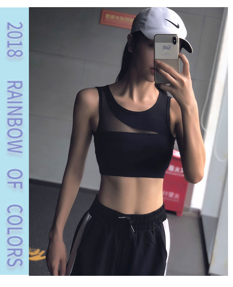 Sexy nối đồ lót thể thao phụ nữ chạy sốc tập hợp áo ngực tập thể dục nhanh chóng khô yoga vest chuyên nghiệp áo ngực mỏng quần áo tập gym