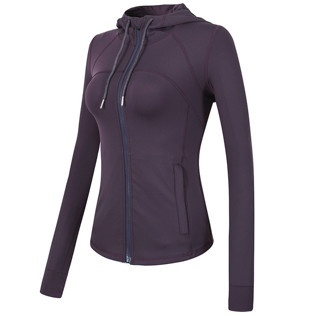 Cloud Shell Sports Jacket Women's New Elastic Jacket Zipper Fitness Wear Top Hooded Slim Yoga Jacket