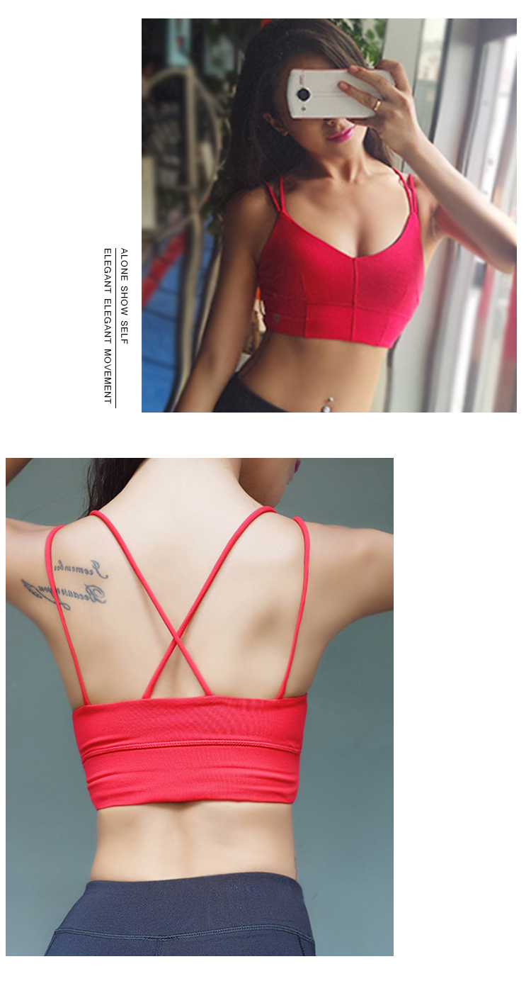 Thắt lưng mỏng thể thao nhanh khô áo ngực thể thao hấp thụ sốc tập thể dục chạy tập hợp để nhận được một cặp ngực áo ngực yoga mà không có áo ngực thép áo tập thể thao