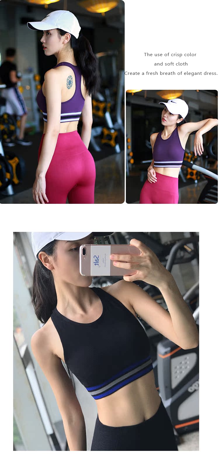 Racer trở lại đồ lót thể thao nữ vest phong cách thể dục áo ngực chạy cao sốc yoga áo ngực nhanh khô áo ngực mỏng áo quần tập yoga