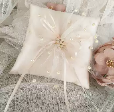 Wedding Mori Ren Pillow Wedding Bow Lace Satin to Ring Care European and American Wedding ins