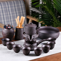 Zisha Stone Mill tea set lazy tea maker rotating automatic kung fu tea cup teapot home simple living room