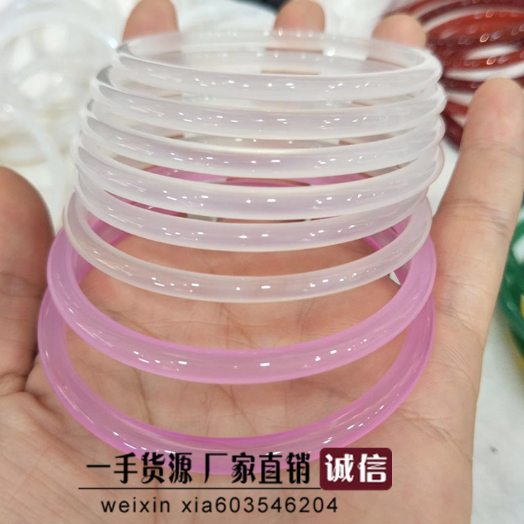 Gặp gỡ tinh khiết băng tự nhiên màu chalcedony vòng đeo tay dải mỏng Phiên bản Hàn Quốc của vòng tay ngọc mã não màu ban đầu hẹp dải mới khuyến mãi vòng tay dw chính hãng