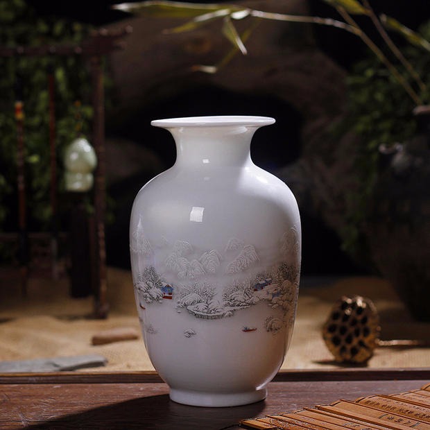 Jingdezhen gốm sứ. Phòng khách trang trí nhà trang trí phòng thủ công trang trí sáng tạo trong nhà bình nhỏ phụ kiện trang trí phòng ngủ
