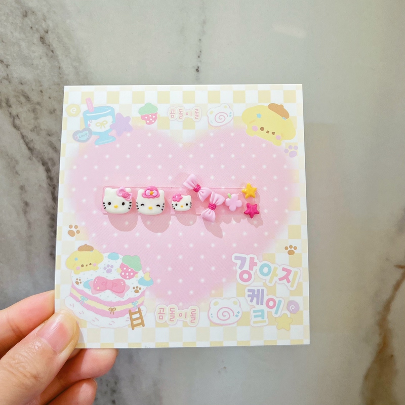 Nail Art Material Kit Cute Cartoon Kitty Cream-Colored Swarovski Rhinestone Nail Art