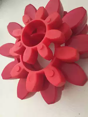 Red five-ring air compressor coupling elastomer plum blossom pad Kaishan Screw Air Compressor coupling cushion pad