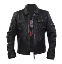 Infinity men slim leather leather jacket lapel M120BL USA Direct Mail