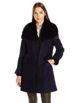 Via Spiga Lady long woolen cloth coat fur collar 02907V-V6 American direct mail