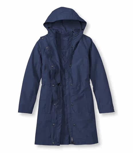 L L Bean women's mid-length hooded trench coat warm inside-26 degrees TA287447