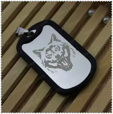 Military brand necklace free lettering custom men's titanium steel pendant identity brand couple gift number plate