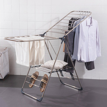 Small space bay window household wing-shaped clothes drying rack storage folding clothes drying rack shoe drying rack balcony drying quilt rack