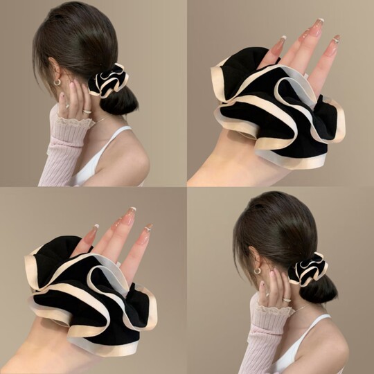 一眼相中了这款发圈~香风头绳女撞色扎大肠发圈高级旅行发卡