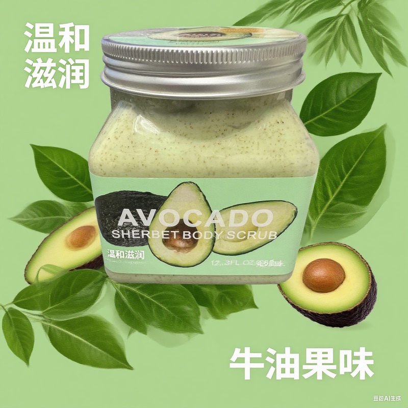 Body Scrub to Exfoliate and Moisturize the Whole Body. Avocado Honey Can Be Used to Remove Rough and Dull Skin