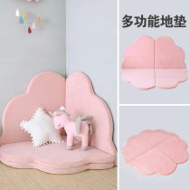 Nordic ins Petal Sponge Climbing Pad Thickened Multifunctional Foldable Anti-skid Bed Enclosure Children's Toy Guardrail