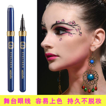 European and American Latin stage makeup performance children students thin head eyeliner pen is not dizzy waterproof and sweat-proof lasting