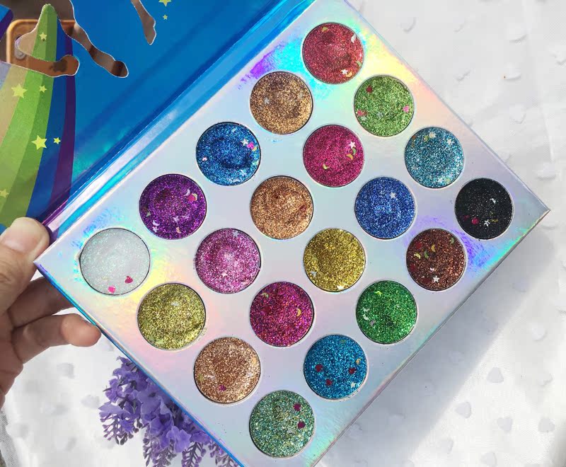 Trang điểm sequin Unicorn Eyeshadow Pan Flash Long lanh Crystal Face Facial Golden Fairy Children Makeup Makeup Show phấn mắt coco venus