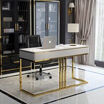 Post-modern simple white paint Nordic bedroom study writing computer desktop table home Hong Kong style light luxury desk