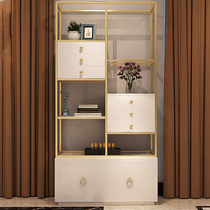 Light luxury bookcase post-modern simple stainless steel bookshelf floor-to-ceiling storage cabinet creative storage cabinet Multi-Layer Display Cabinet