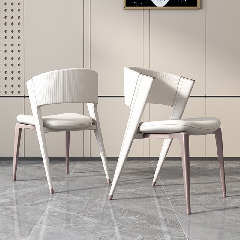 Dining chair light and luxurious modern minimalist home casual stool backrest small family dining room Nordic wind high-end tennis red chair