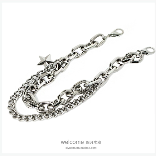 Martens, серебряная цепь, аксессуар, металлические туфли, 36см