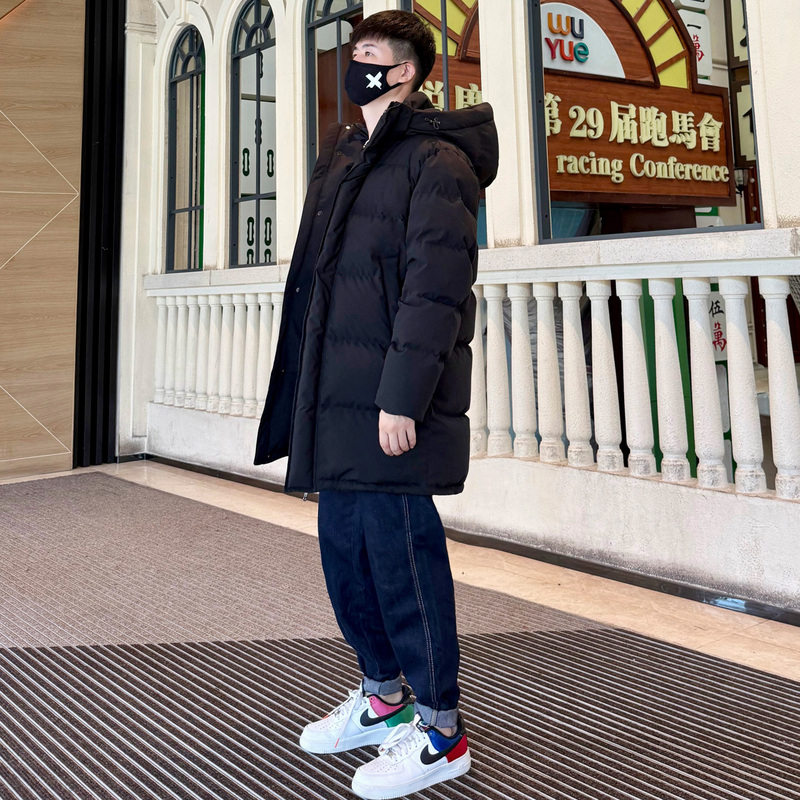 New Thickened Mid-Length down Jacket for Men, Winter Couple's Extreme Cold-Proof Warm 95% down Coat with Hood, Trendy