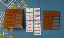 Baccarat acrylic limited red card deck Blackjack Baccarat dual-use betting cards send 19 amount face value