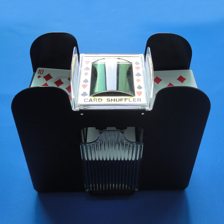 1-6 deck poker shuffler Battery electric plastic shuffler Wide pay narrow deck PVC playing cards