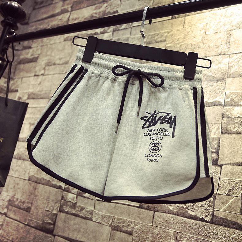 Mùa hè mới quần thể thao quần short phụ nữ chạy lỏng giản dị eo cao bãi biển yoga nóng quần cotton nhà ngủ quần short nam