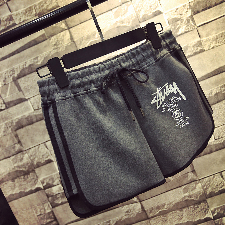 Mùa hè mới quần thể thao quần short phụ nữ chạy lỏng giản dị eo cao bãi biển yoga nóng quần cotton nhà ngủ quần short nam