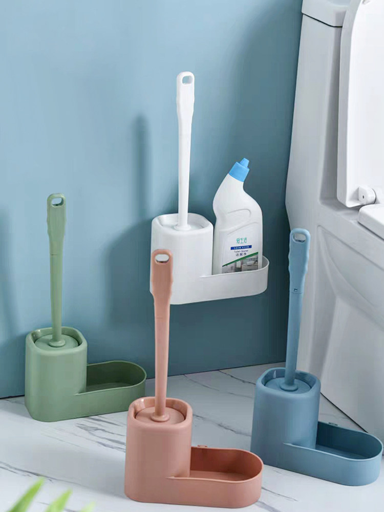 Toilet brush no dead angle toilet brush shelf hole-free wall-mounted silicone brush Powder room cleaning set
