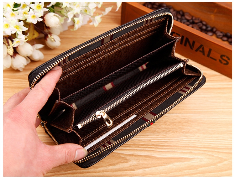 Ví nam dây kéo dài Ví Ví da mềm Authentic Nam túi điện thoại di động Túi nam Túi xách tay túi lv nữ chính hãng
