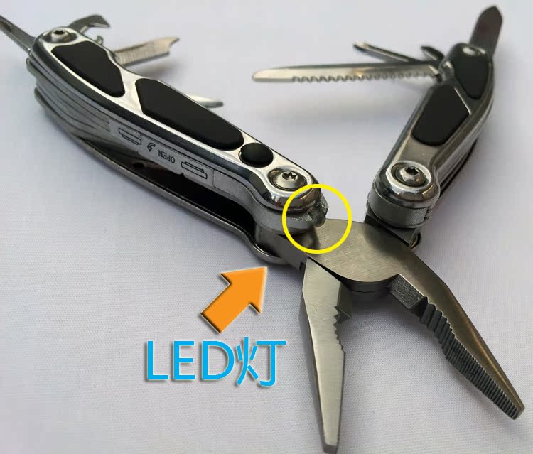 Sản phẩm mới tốt đa chức năng kẹp dao LED đèn đa năng quân đội dao cắm trại dao kiếm ngoài trời dao kèn - Công cụ Knift / công cụ đa mục đích dụng cụ đa năng victorinox