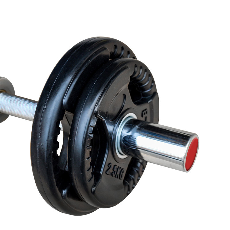 Plastic-coated cast iron barbell sheet weightlifting barbell household hand-holding power Austrian sheet big hole commercial dumbbell sheet clearance processing