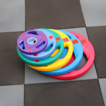 Large-hole barbell plate bench press squat powerlifting weight plate paint plate competitive film hand-grabbed barbell plate