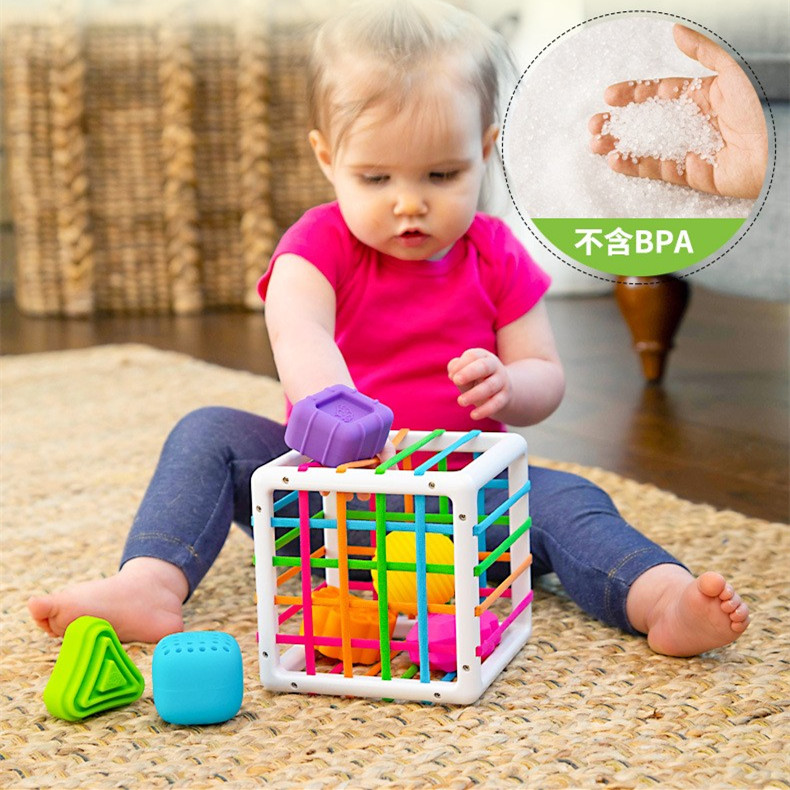 American Fat Brain Cube Sesele Baby Puzzle Shape Cognition Baby 1-year-old Toys 1 year old