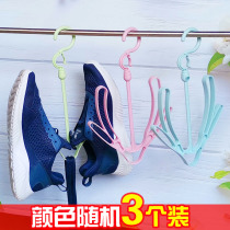 Sun shoes rack shoes hanger balcony clothes rack windproof shoes rack Sun shoes hanging net red multi use creative hanging rack 30%